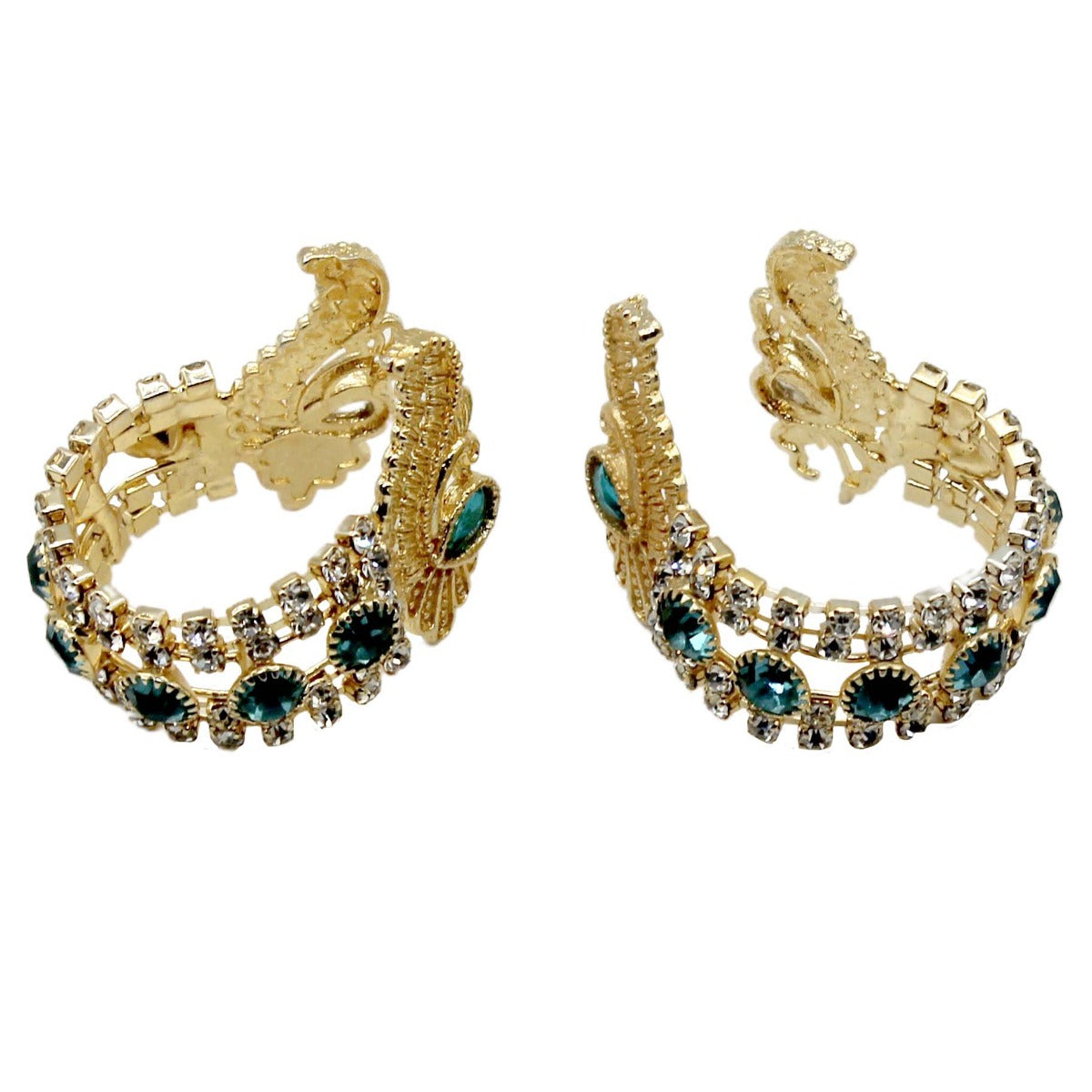 Beautiful Stone Decorated Skyblue Handcuffs (Kangan) For Kanha Ji