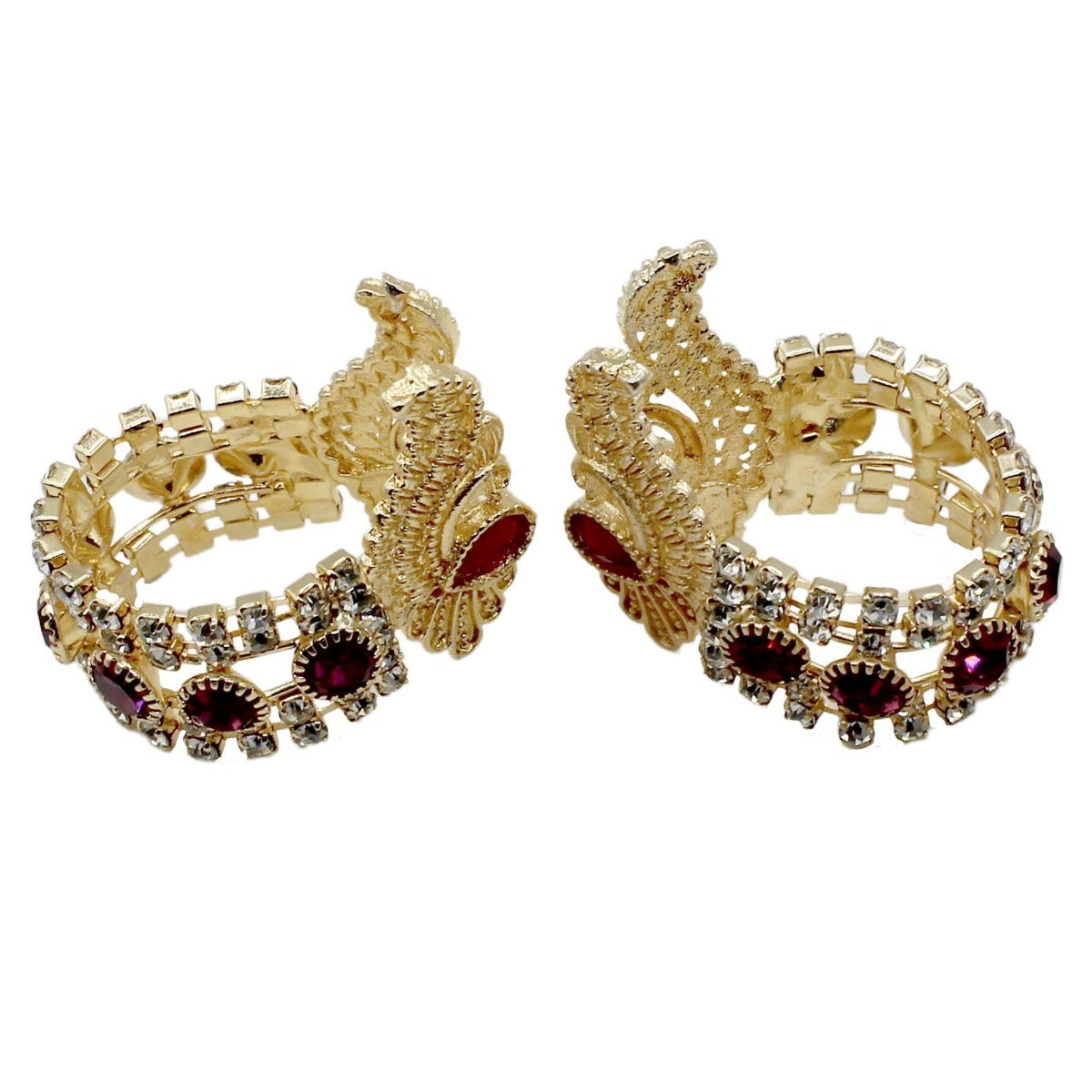 Beautiful Stone Decorated Pink Handcuffs (Kangan) For Kanha Ji