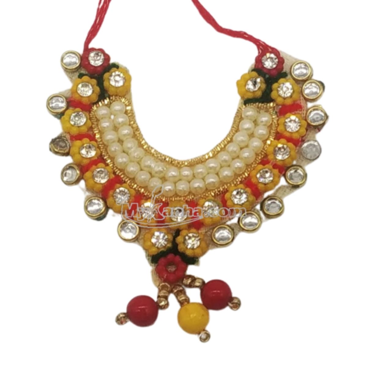 Laddu Gopal Yellow Color Decorative Haar (up to 6 number)