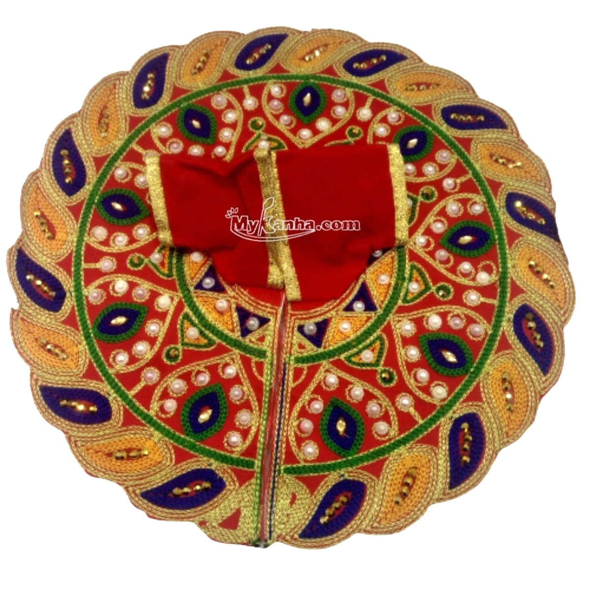 Embroidery & Moti Dress For Laddu Gopal