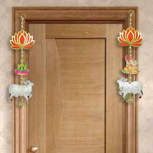 Ganesh Laxmi ji with Cow for decoration