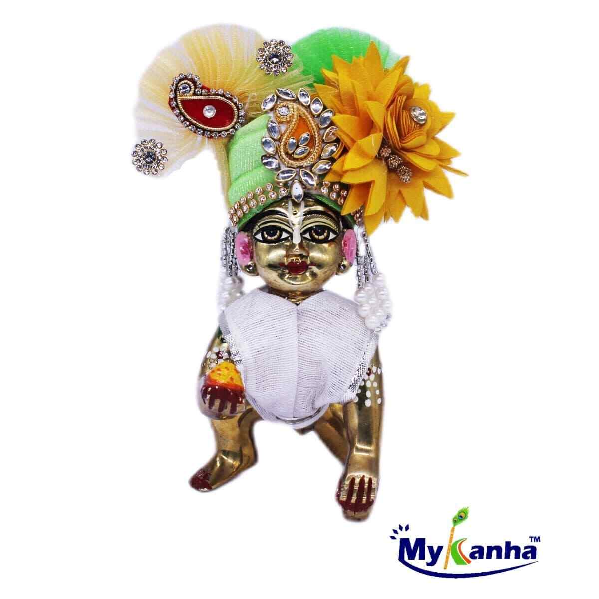 Flower decorated Pagdi for Laddu Gopal Ji