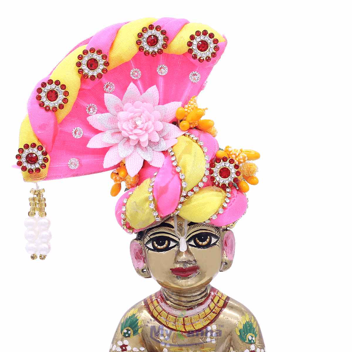 Pink decorated and Designer pagdi for Laddu Gopal JI