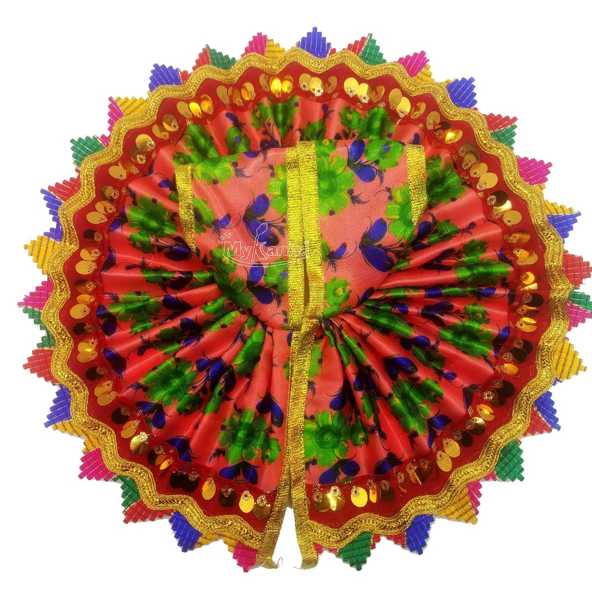 Beautiful Star Shape Red Dress For Laddu Gopal