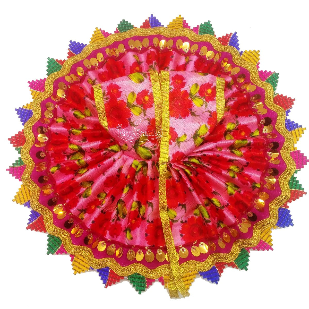 Beautiful Star Shape Pink Dress For Laddu Gopal