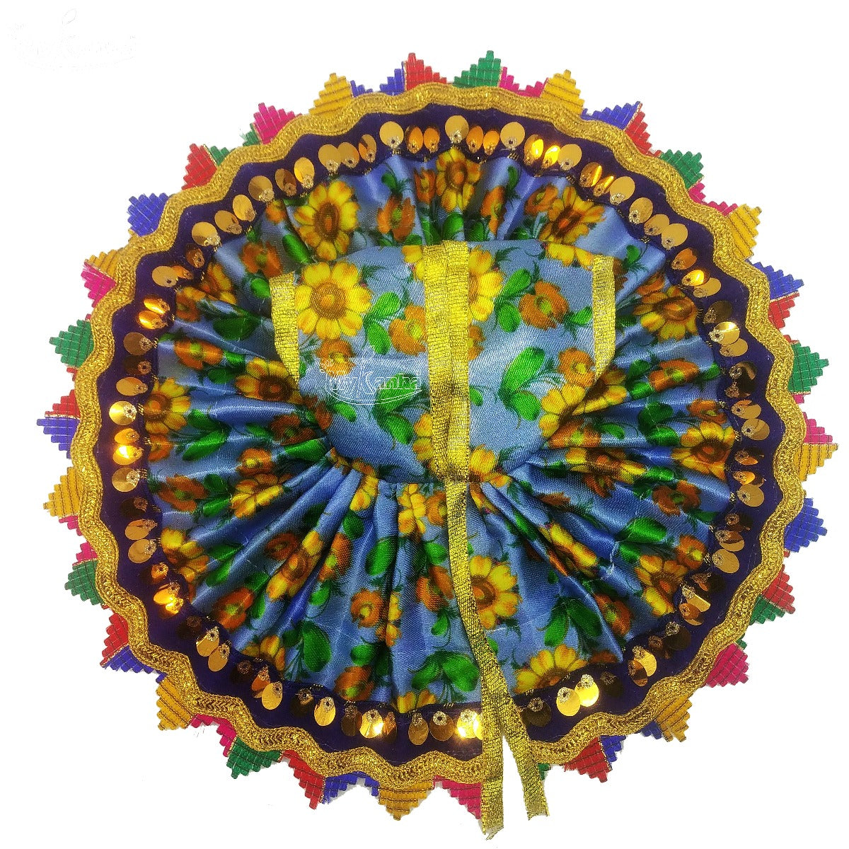 Beautiful Star Shape Sky Blue Dress For Laddu Gopal