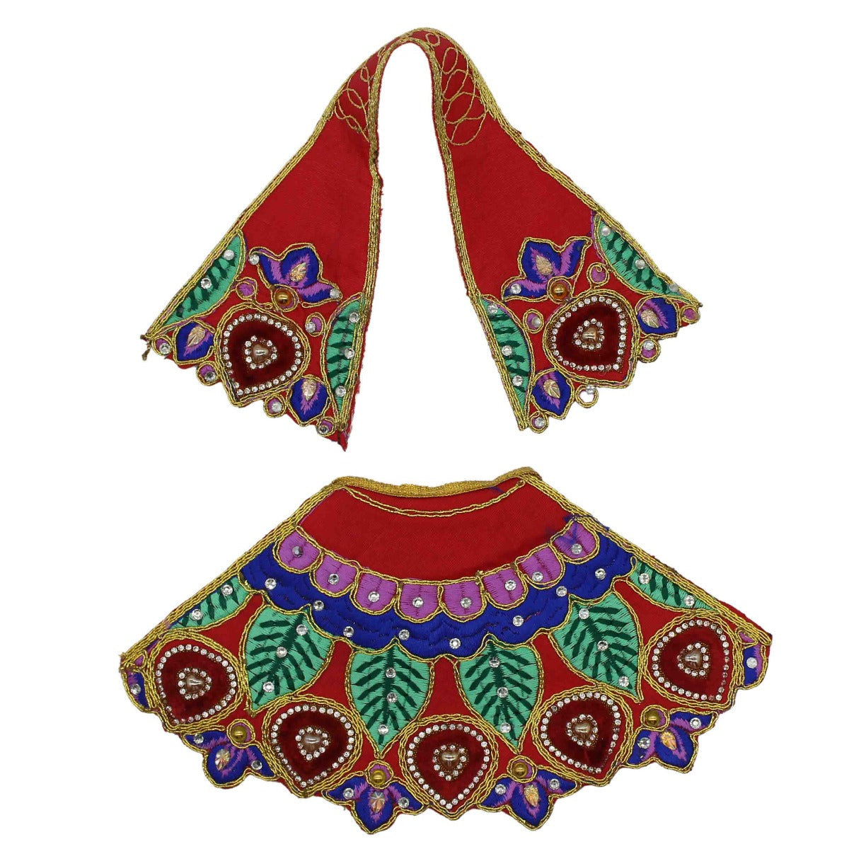 Designer Red Dress For Mata Rani