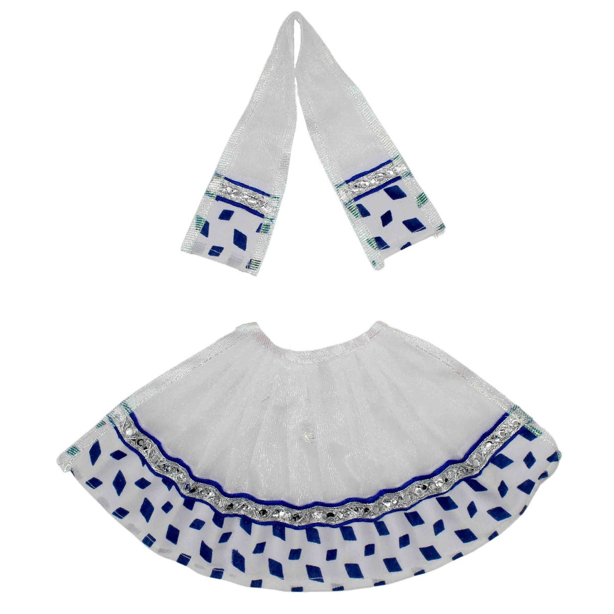 Beautiful Design Blue Dress For Mata Rani Ji