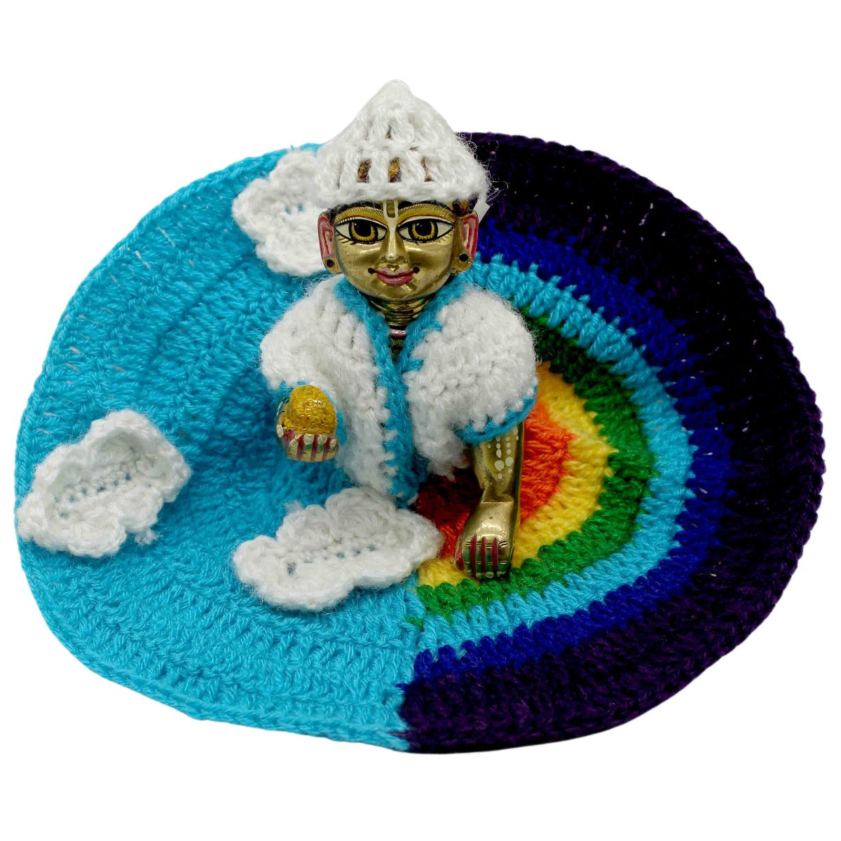 thakur ji winter dress New style Laddu gopal/balgopal/kanhaji/thakurji winter dress chrochet red/white flower valentine