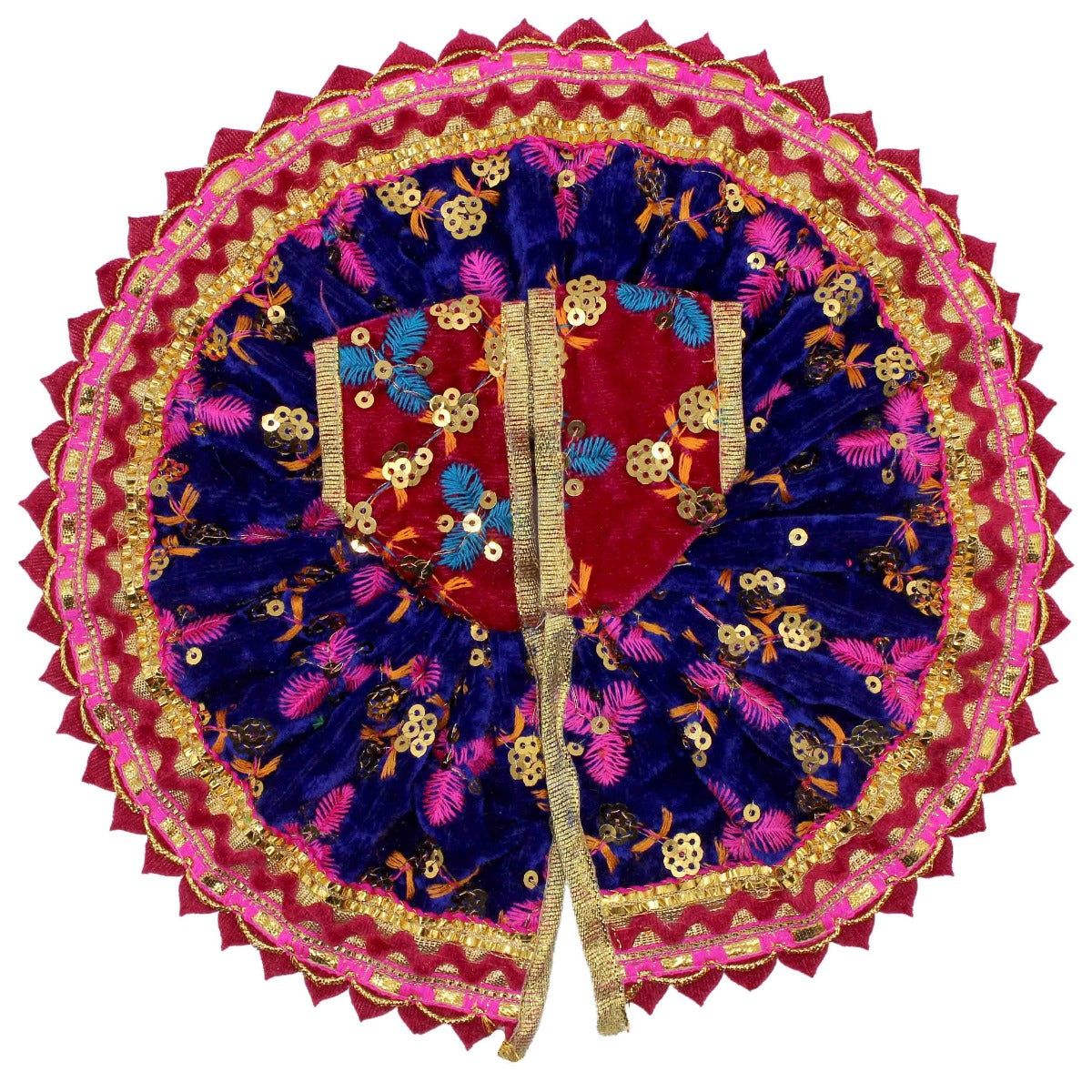 Sitara Decorated Blue Dress For Laddu Gopal