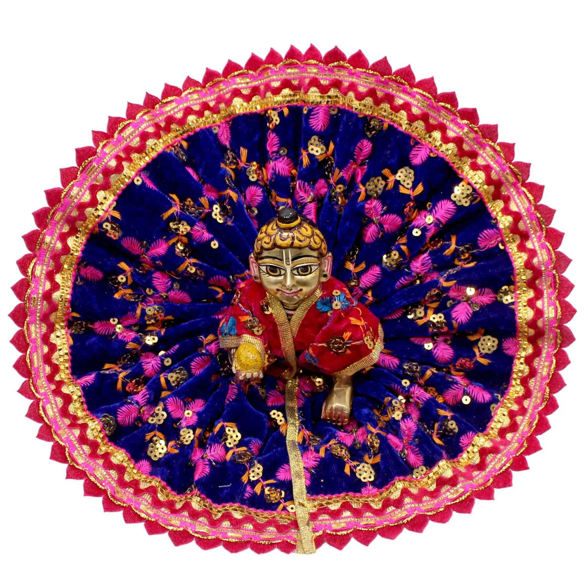 Sitara Decorated Blue Dress For Laddu Gopal