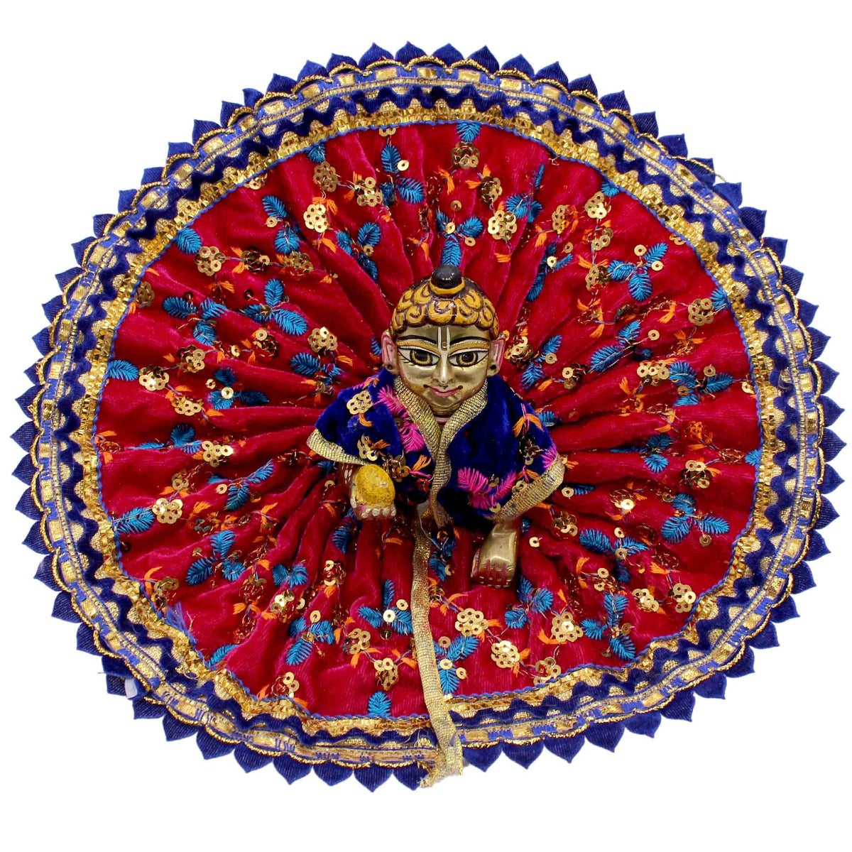 Sitara Decorated Pink Dress For Laddu Gopal