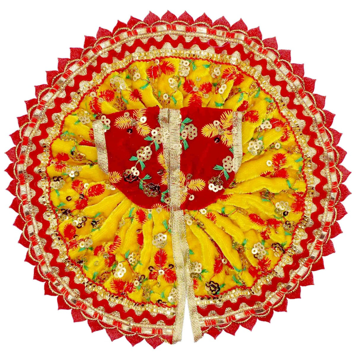 Sitara Decorated Yellow Dress For Laddu Gopal