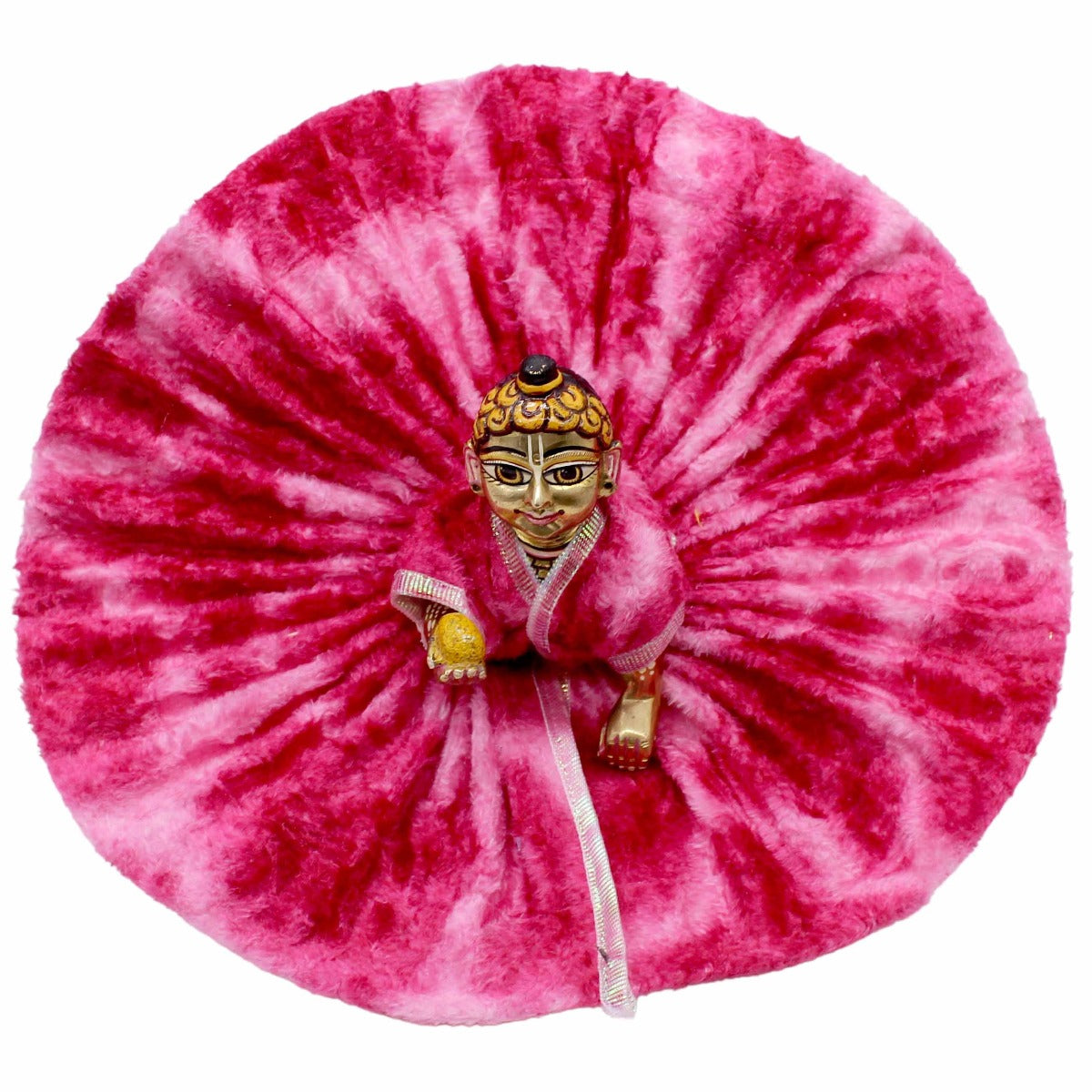 Velvet Dark Pink Dress For Laddu Gopal