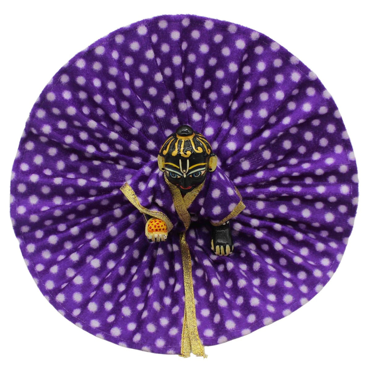 Purple Printed Dress For Laddu Gopal