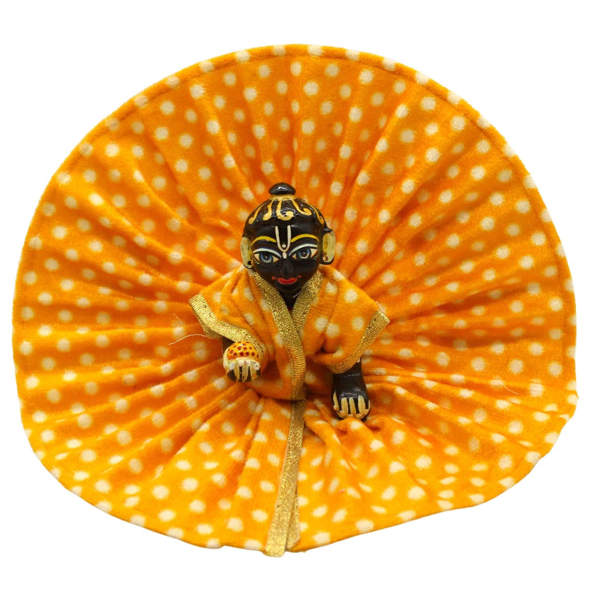 Yellow Printed Dress For Laddu Gopal