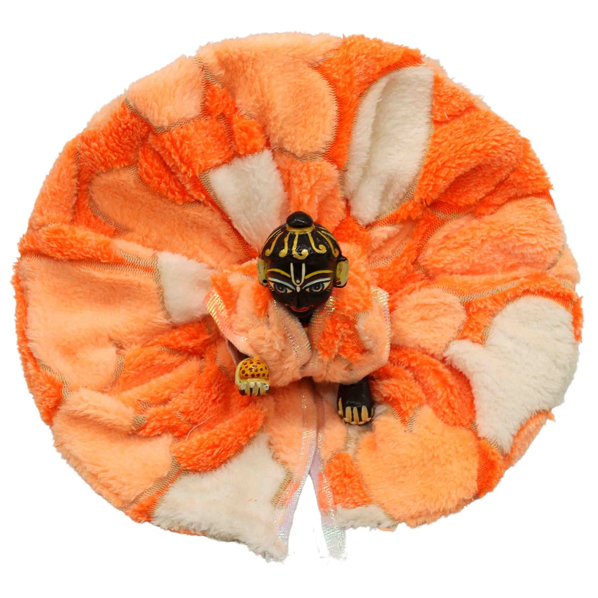 Orange Designer Vevlet Dress For Kanha Ji