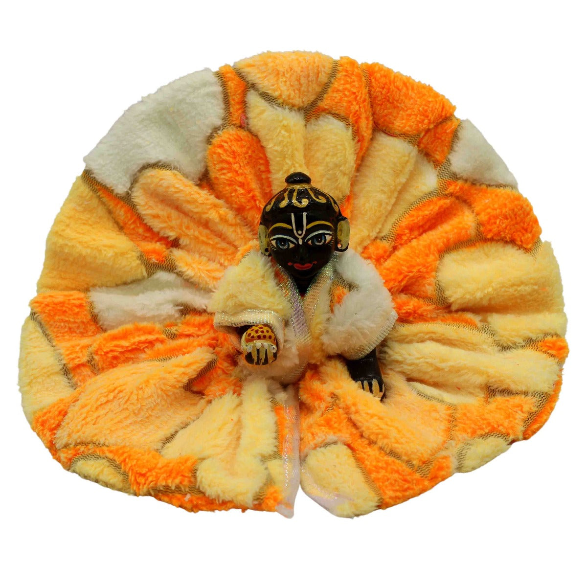 Yellow Designer Vevlet Dress For Kanha Ji