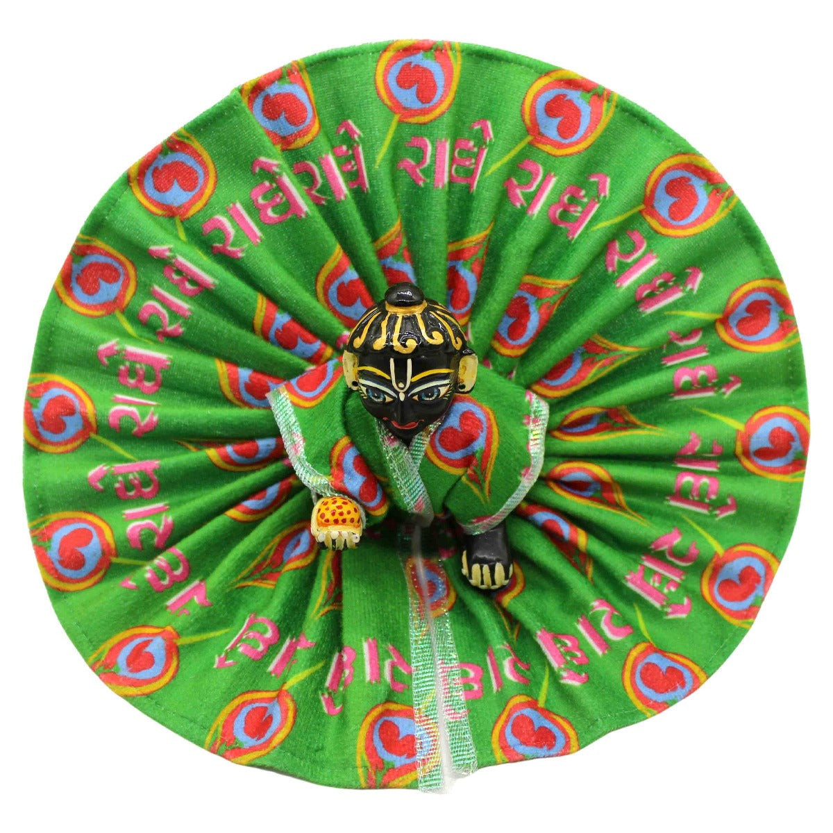 Radhey Printed Green dress For Thakur ji