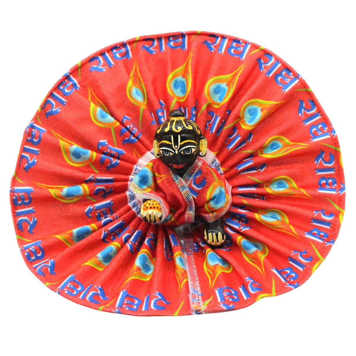 Radhey Printed Red dress For Thakur ji