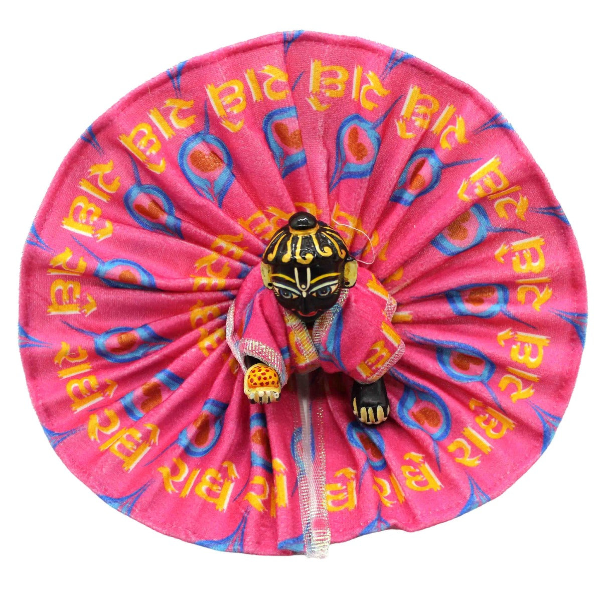 Radhey Printed Pink dress For Thakur ji