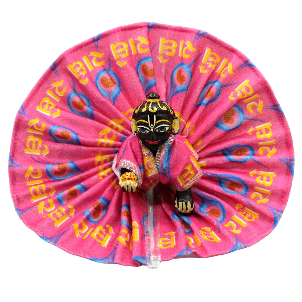 Radhey Printed Pink dress For Thakur ji