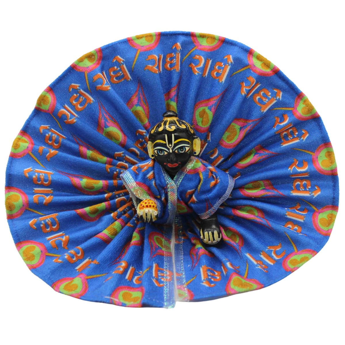 Radhey Printed Blue dress For Thakur ji