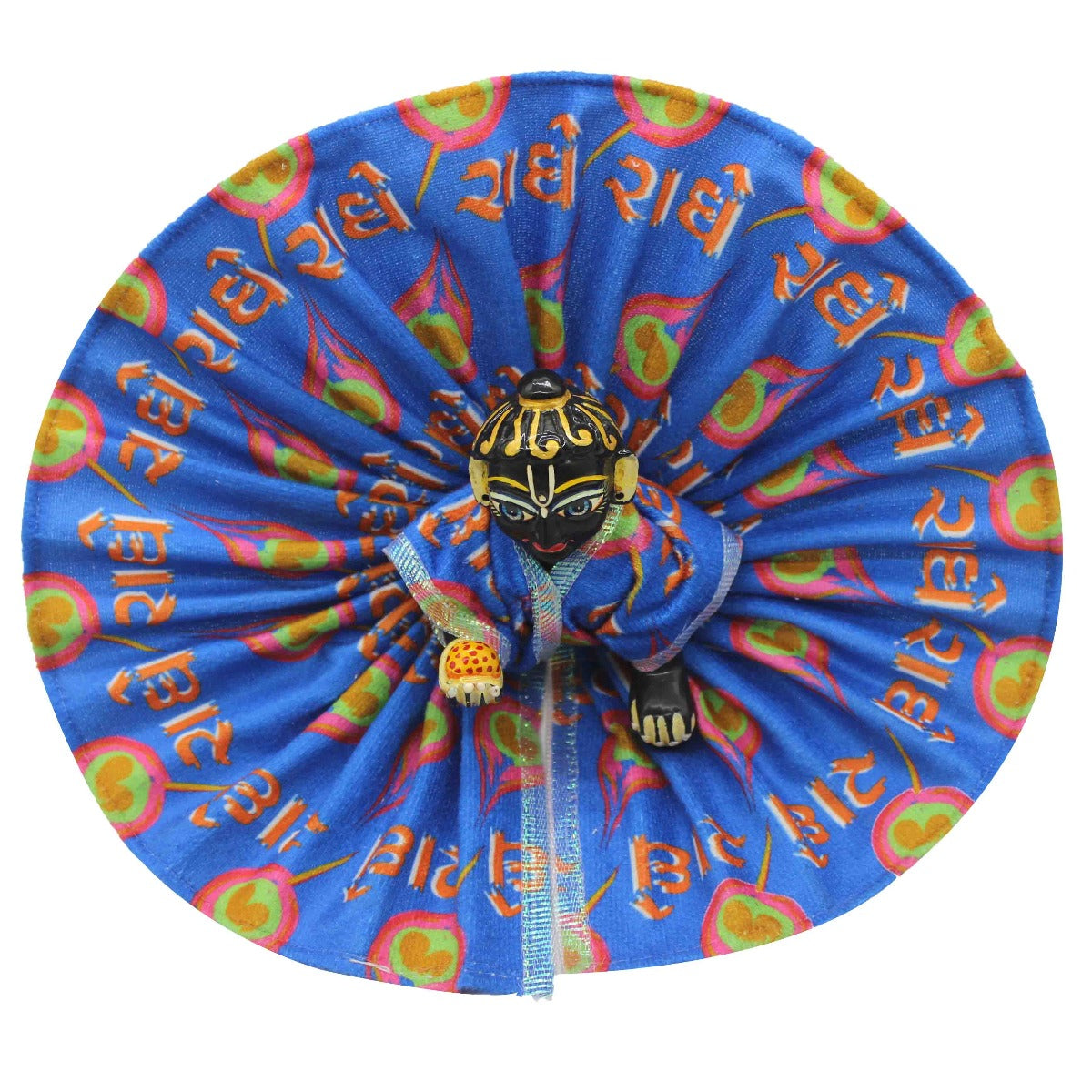 Radhey Printed Blue dress For Thakur ji