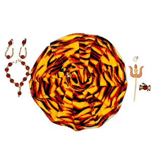 Baghambar tiger print dress for Laddu Gopal