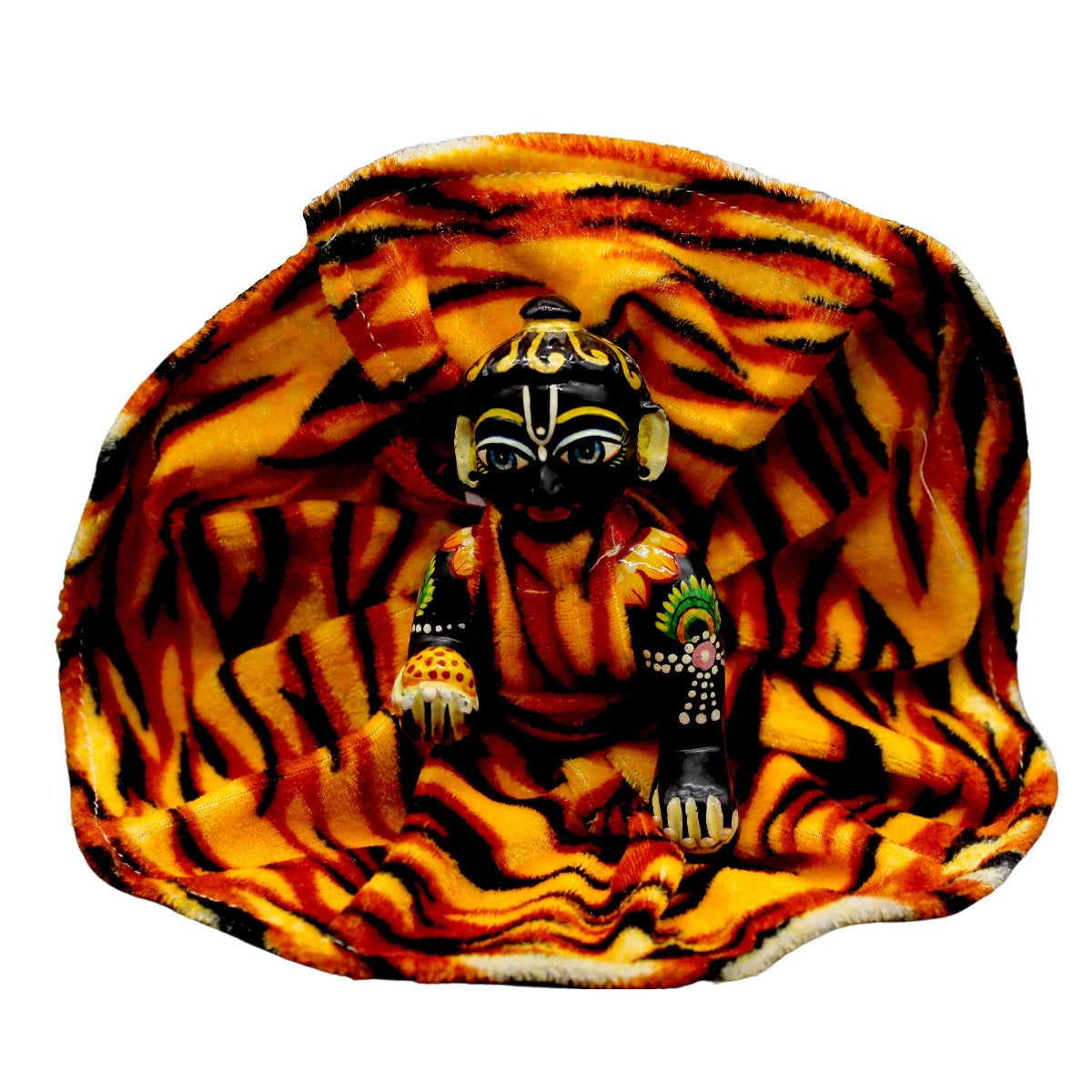 Baghambar tiger print dress for Laddu Gopal