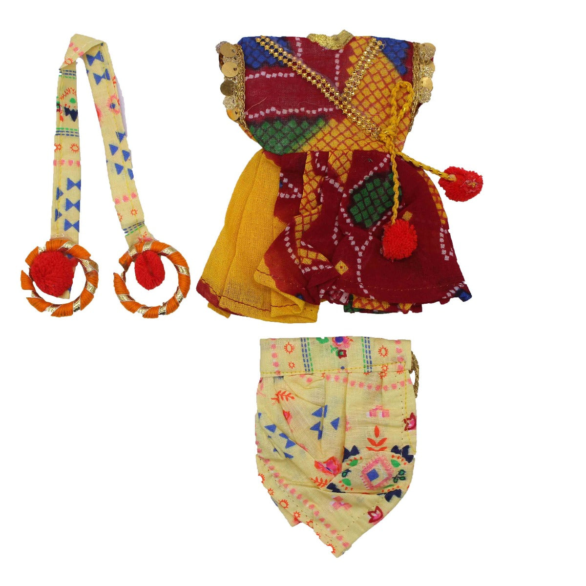 Multicolor Dhoti Kurta For Laddu Gopal