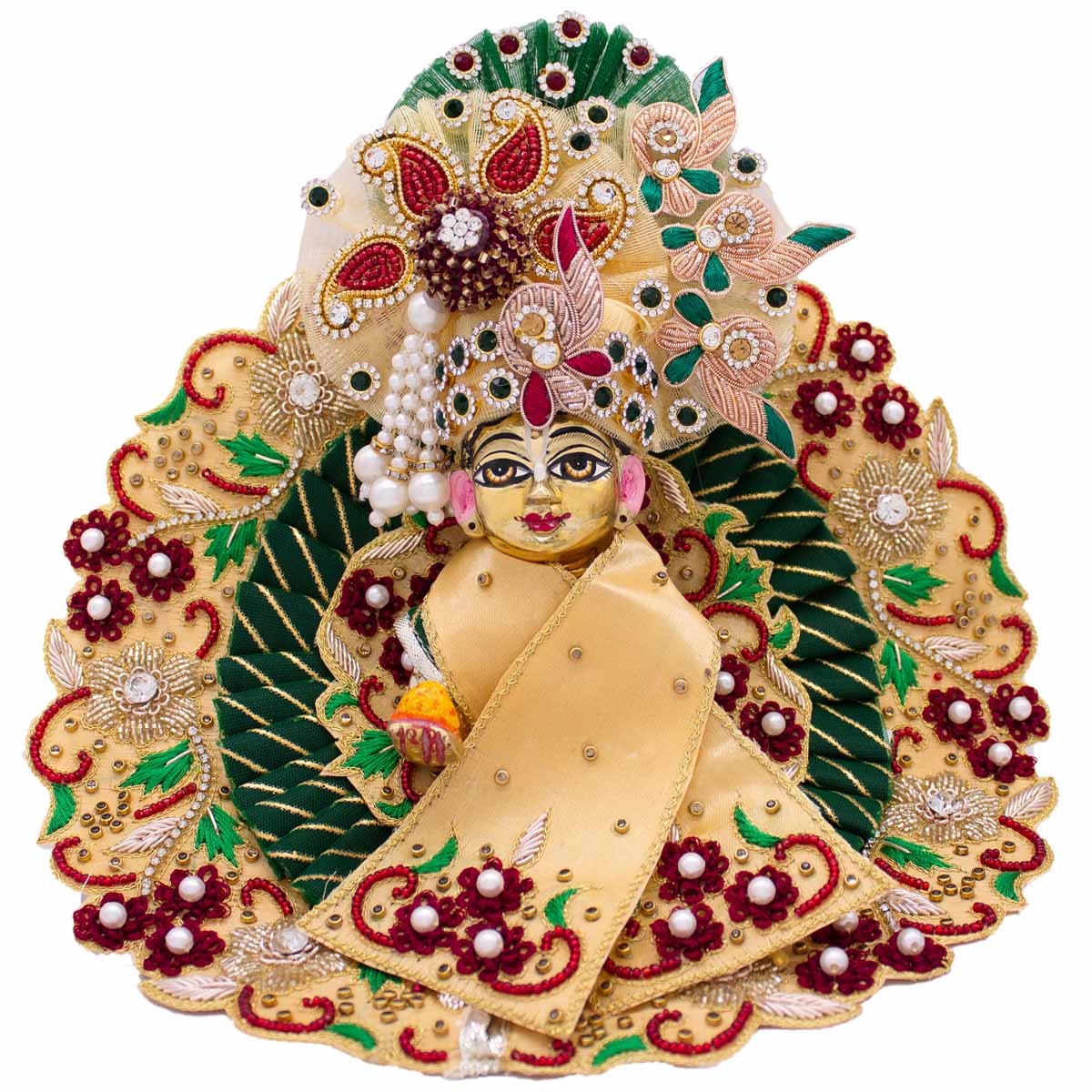 Heavy Green Dress Laddu Gopal