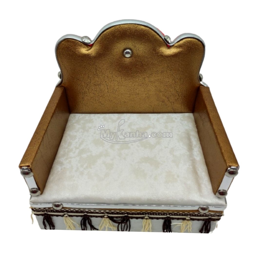 Beautiful White Box Bed Cum Singhasan with storage