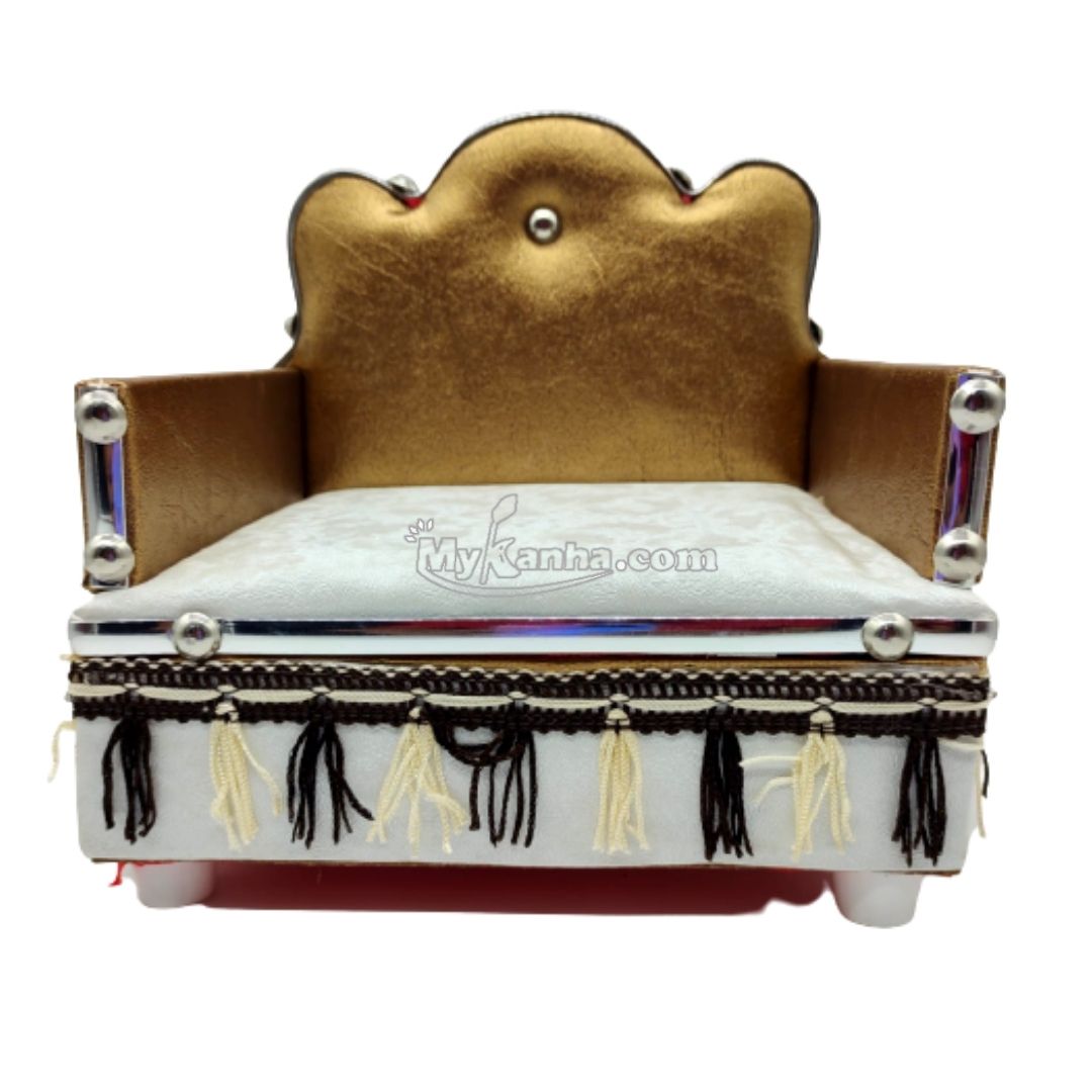 Beautiful White Box Bed Cum Singhasan with storage