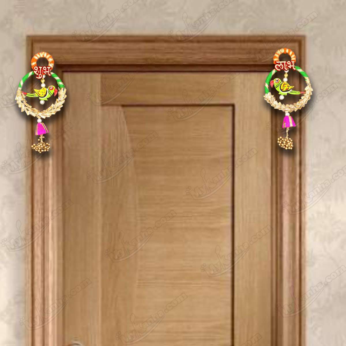 Parrot decorated shubh Labh hanging for festive decoration