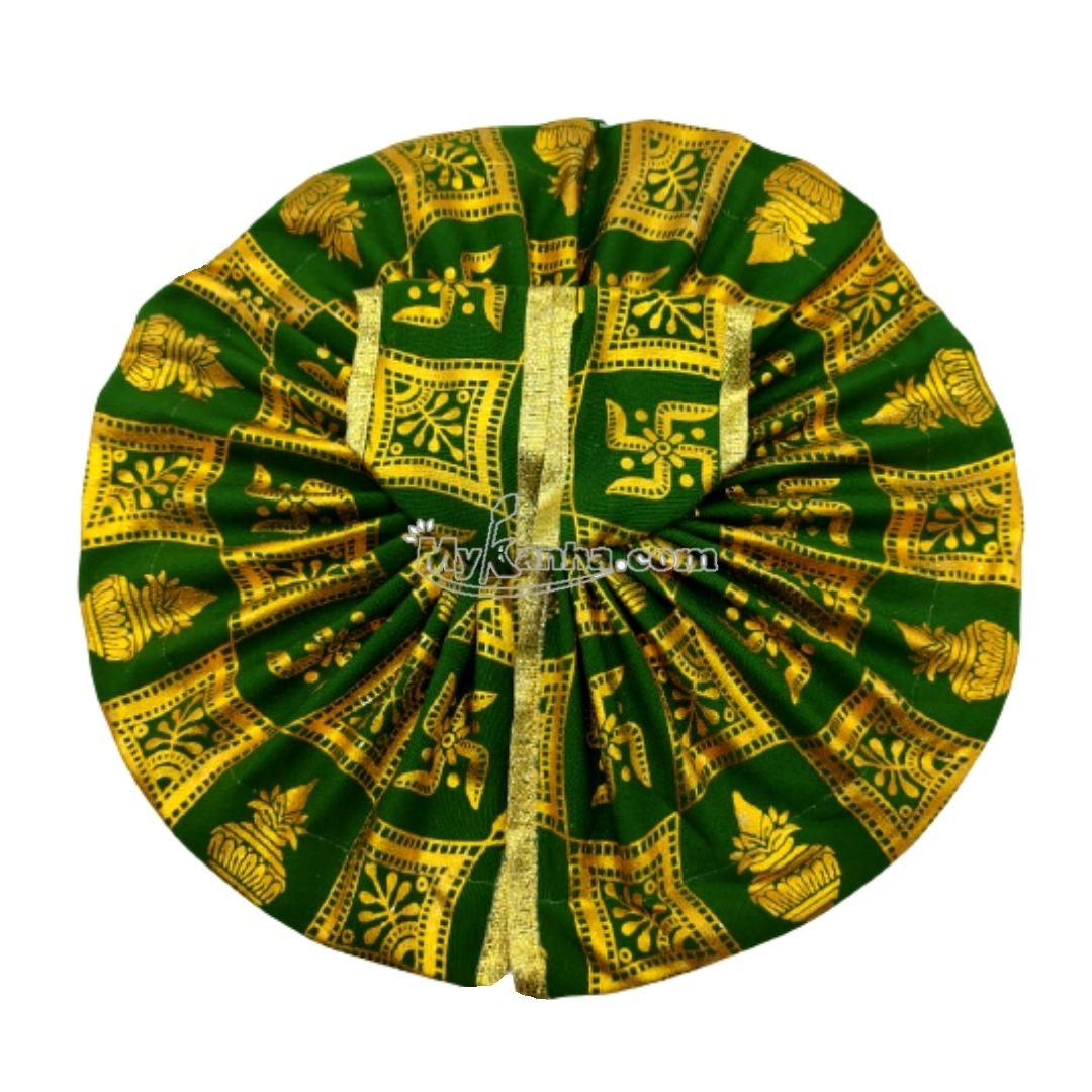 Swastik and Kalash Printed Green Color Bal Gopal Dress
