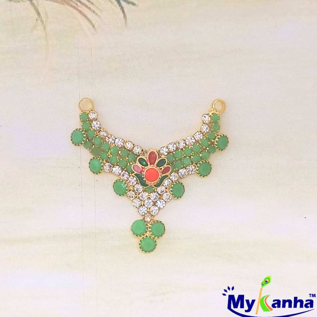 Flower decorated Hasli/Haar for idols (Green)