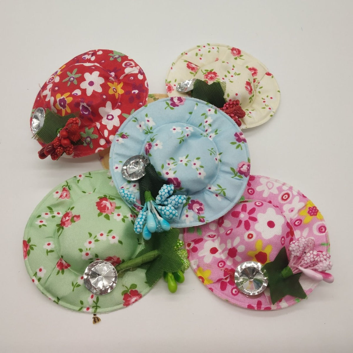 Cotton Flower Hat-Red