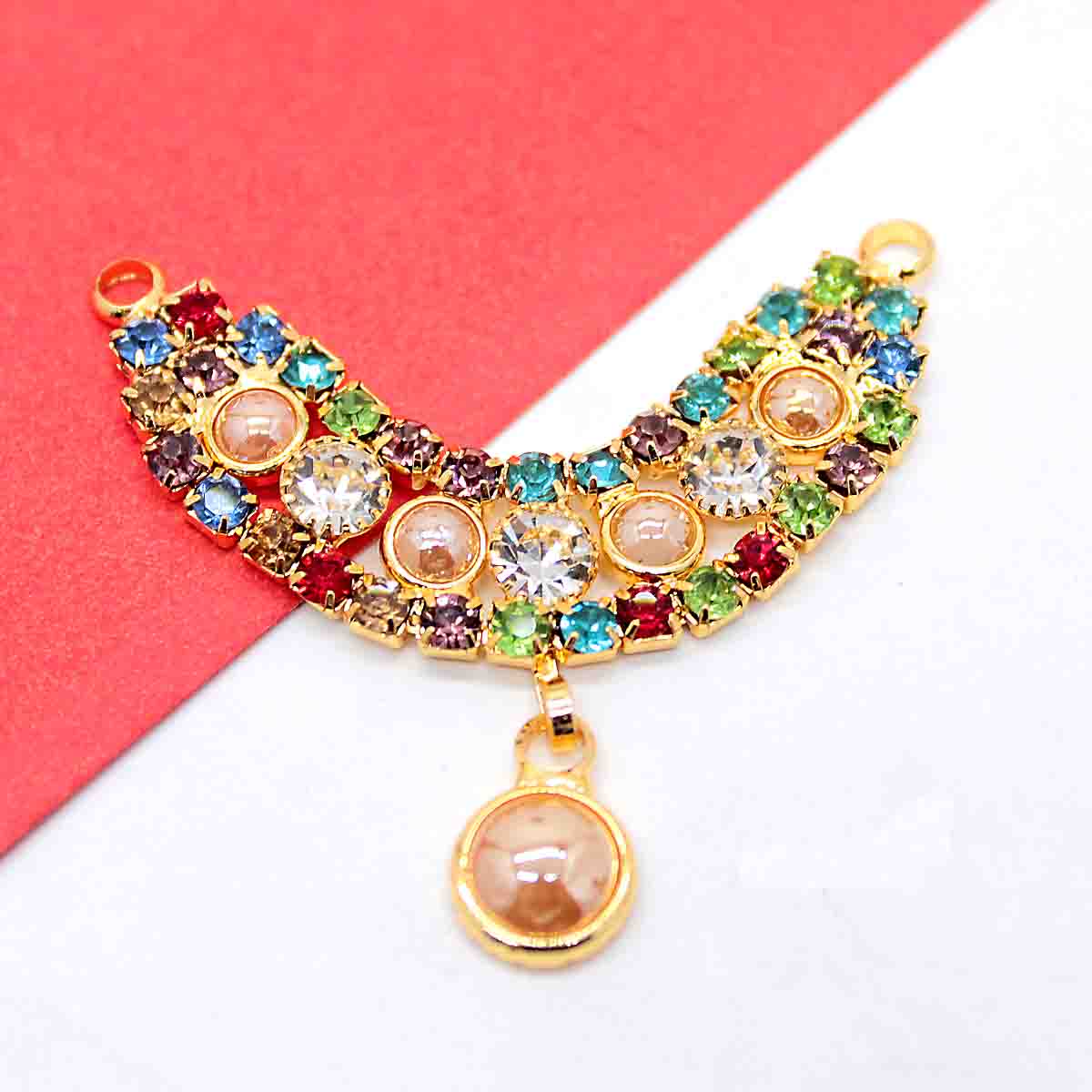 Multicolor Mala/Hasli for Idols ( 1.5 Inches )