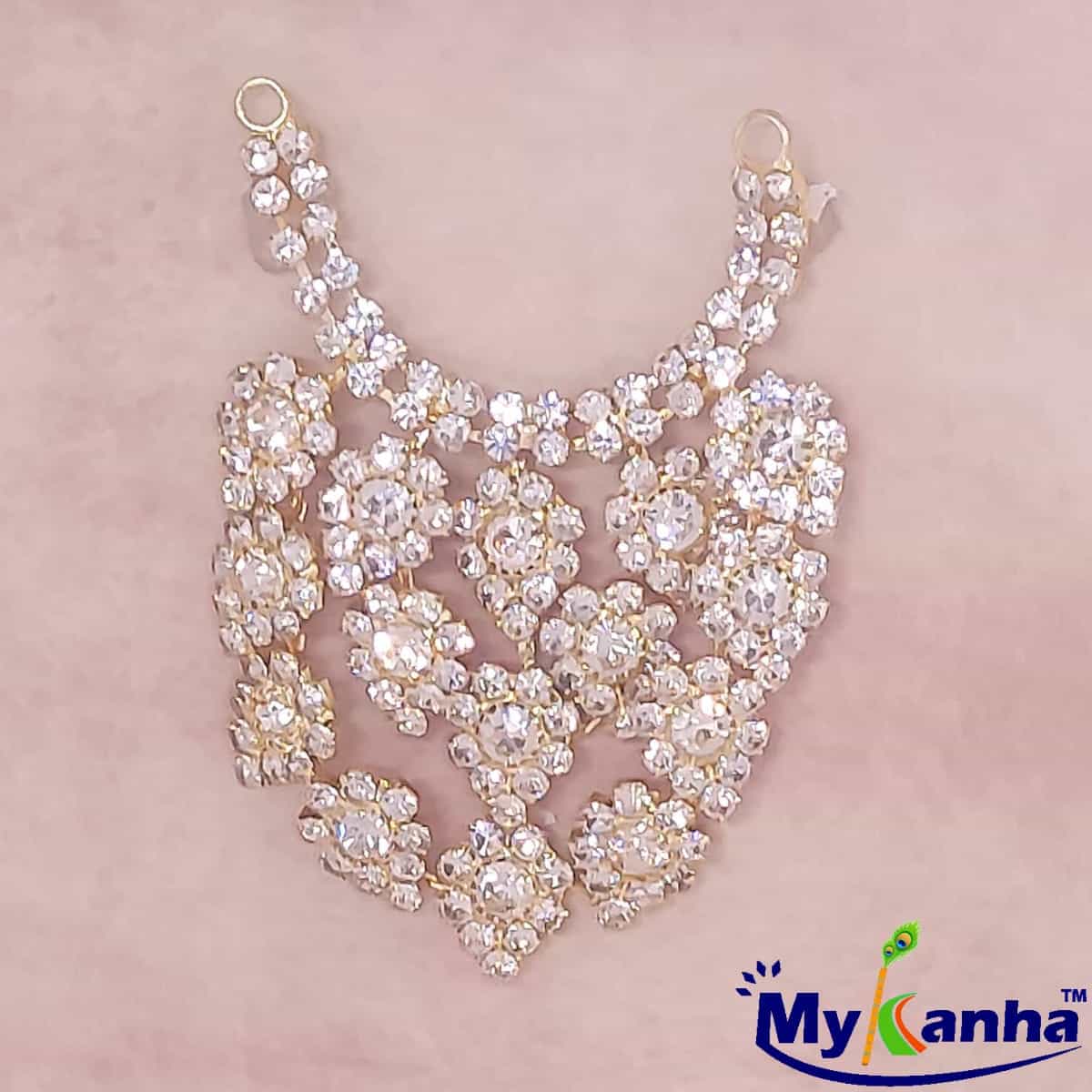 Beautiful Leaf Pattern Heavy Haar for Laddu Gopal Ji (Silver)