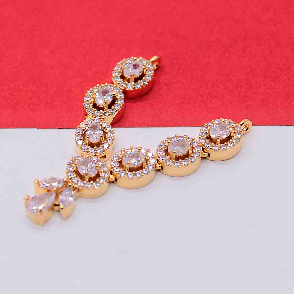 Beautiful heavy AD Haar Pink Color ( 2 Inches )