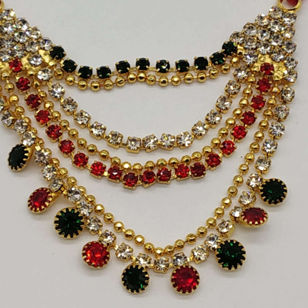 Multicoloured layered haar for kanha ji(4-6)