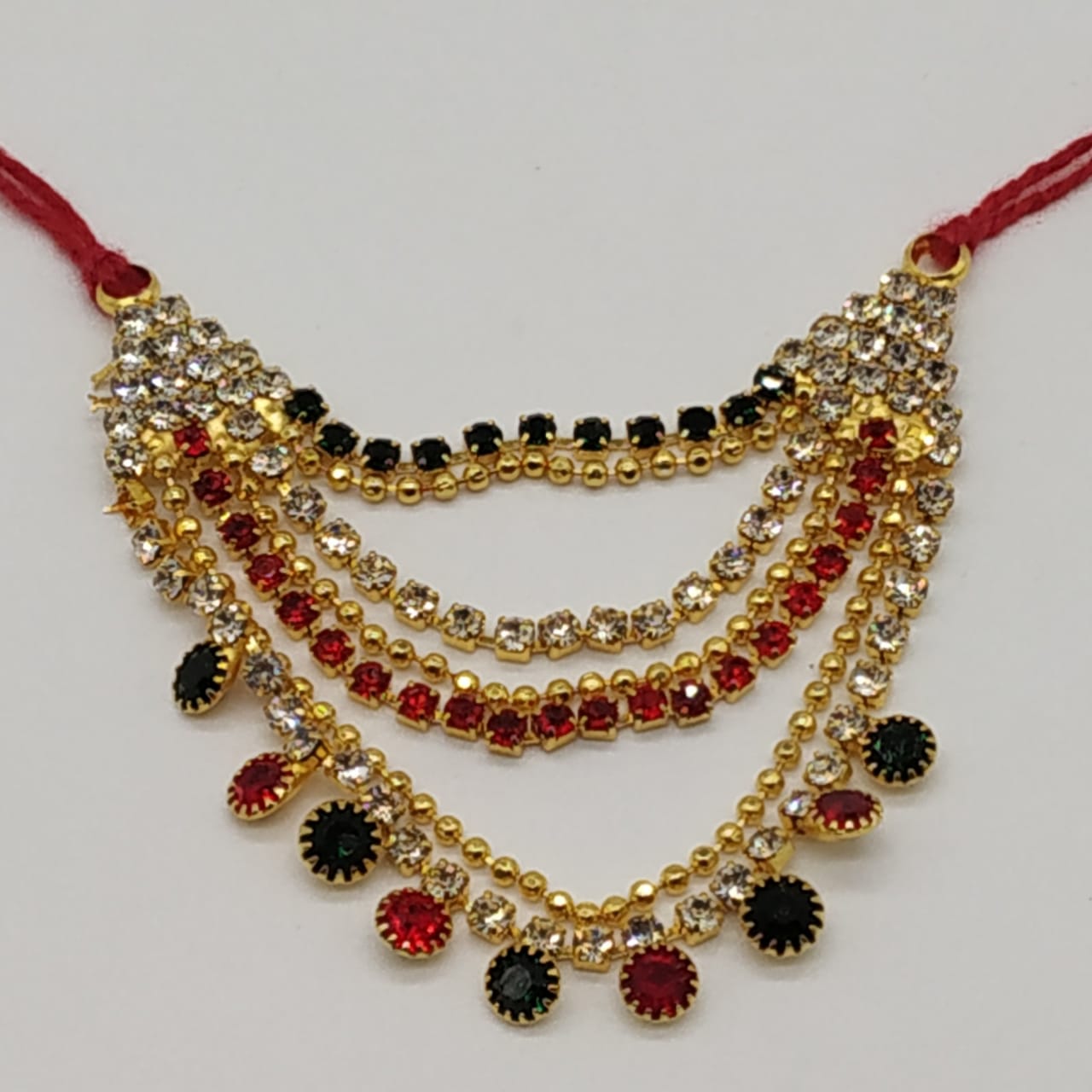 Multicoloured layered haar for kanha ji(4-6)