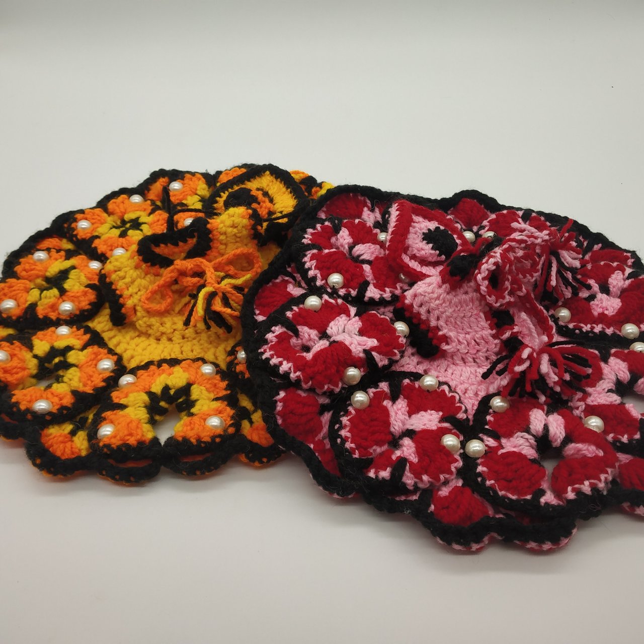 Orange - Yellow and Red - Pink Color Dress Combo