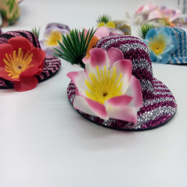 Sparkled hat with Flower