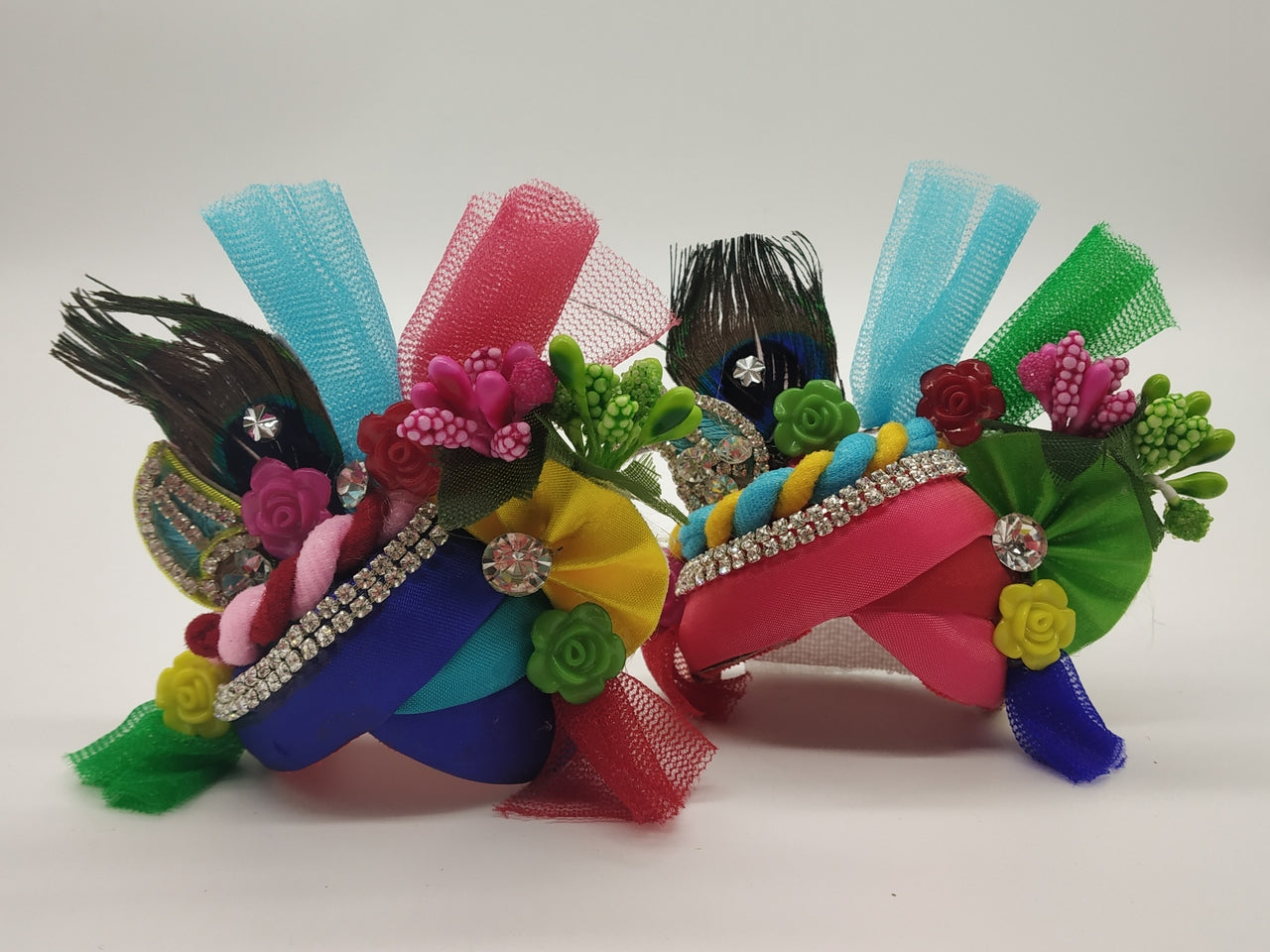 Flower Feather Pagdi Mukut