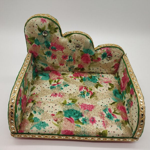 Laddu Gopal Designer Floral Print Singhasan