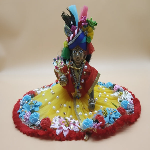 Designer Poshak With Laisy Daisy Flower & Stone Work