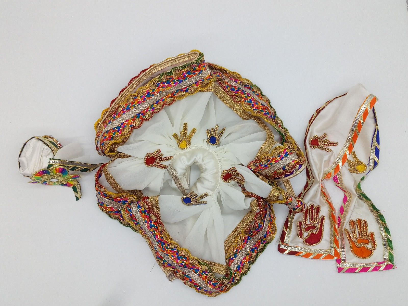 White Color Cute Dress For Laddu Gopal -6