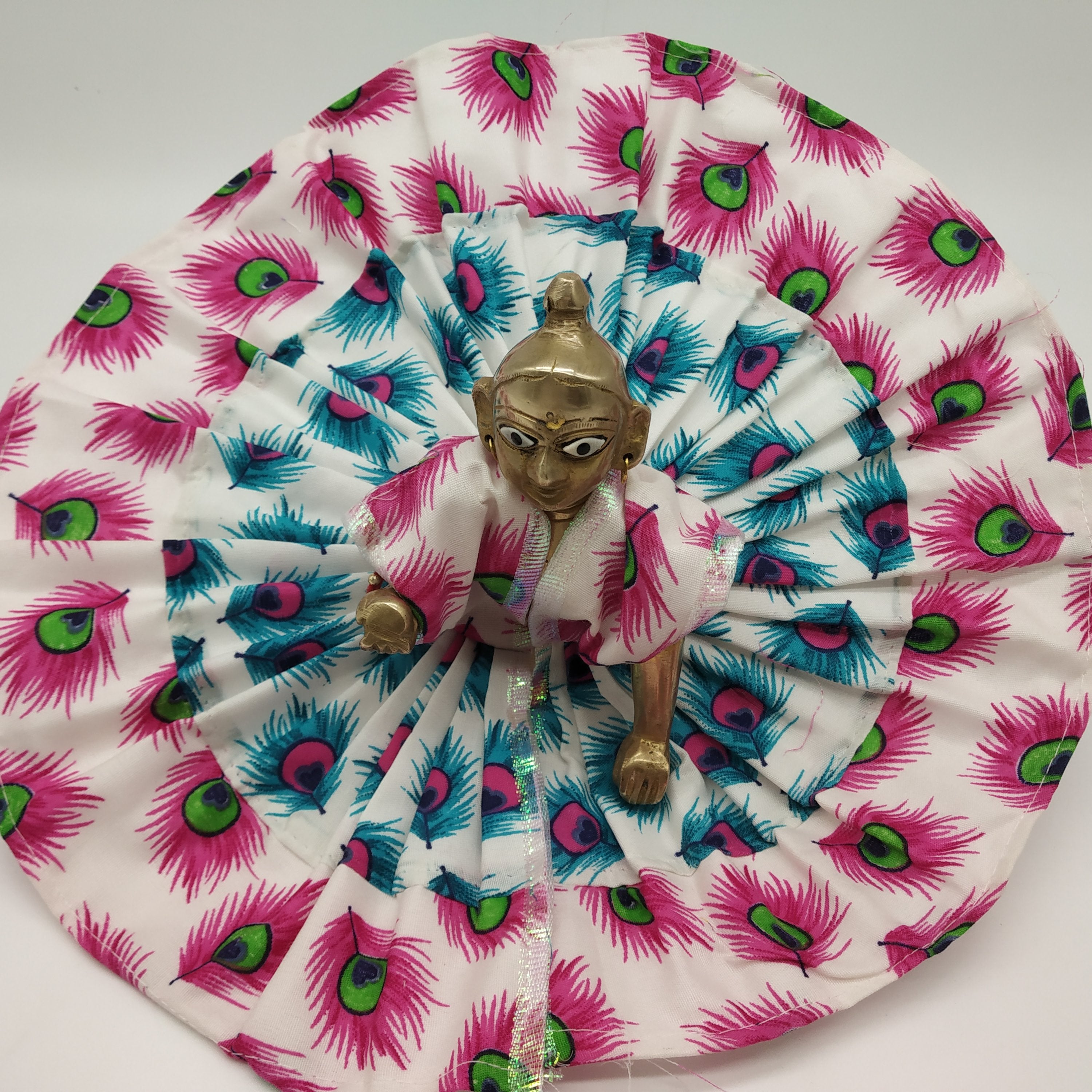 Feather printed Cotton dress for bal gopal